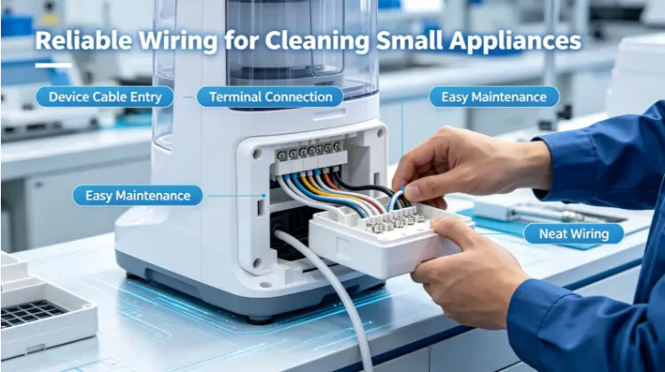 LIESA submittit Patentes Application pro Securus-Wire Splash-Probatur adiunctae Box Specialiter Optimized pro Purgato parva hospitii Appliances